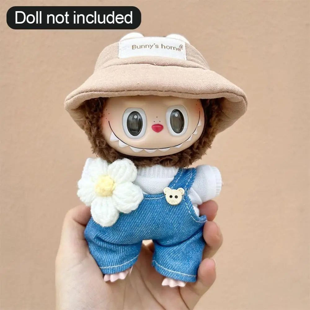 17cm Cute Mini Plush Doll'S Clothes Outfit Accessories For Korea Kpop Exo Labubu II Idol Dolls Sitting Party Clothing DIY Gift