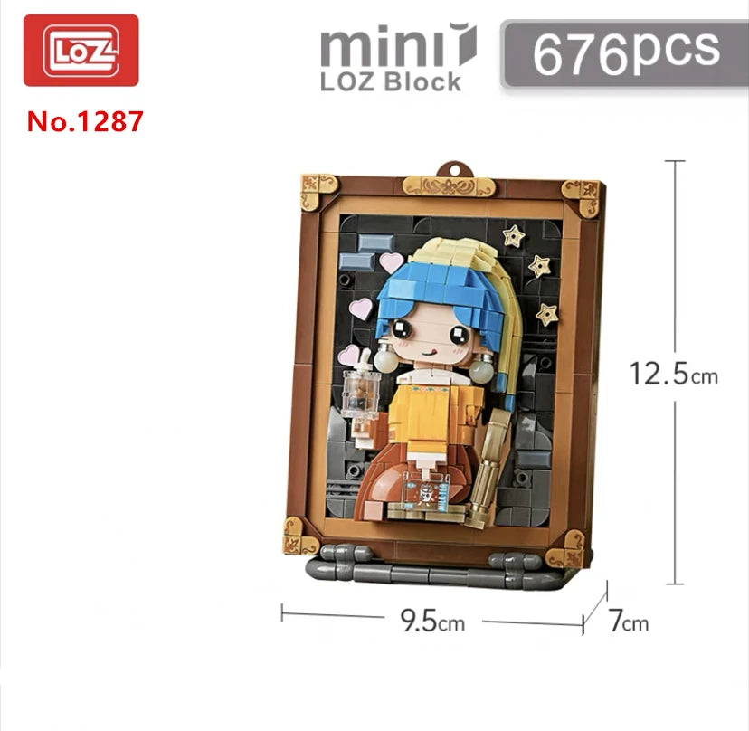 LOZ mini Blocks Building Bricks Toys Puzzle Teens Gift Cute Painting Home Decor Women Prensents 1286 1287 1288 1289