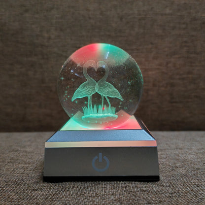 Crystal Ball Night Lights Glowing Planet Galaxy Astronaut 3D Moon Table Lamp USB Atmosphere Lamp Tabletop Decorations Kids Gifts