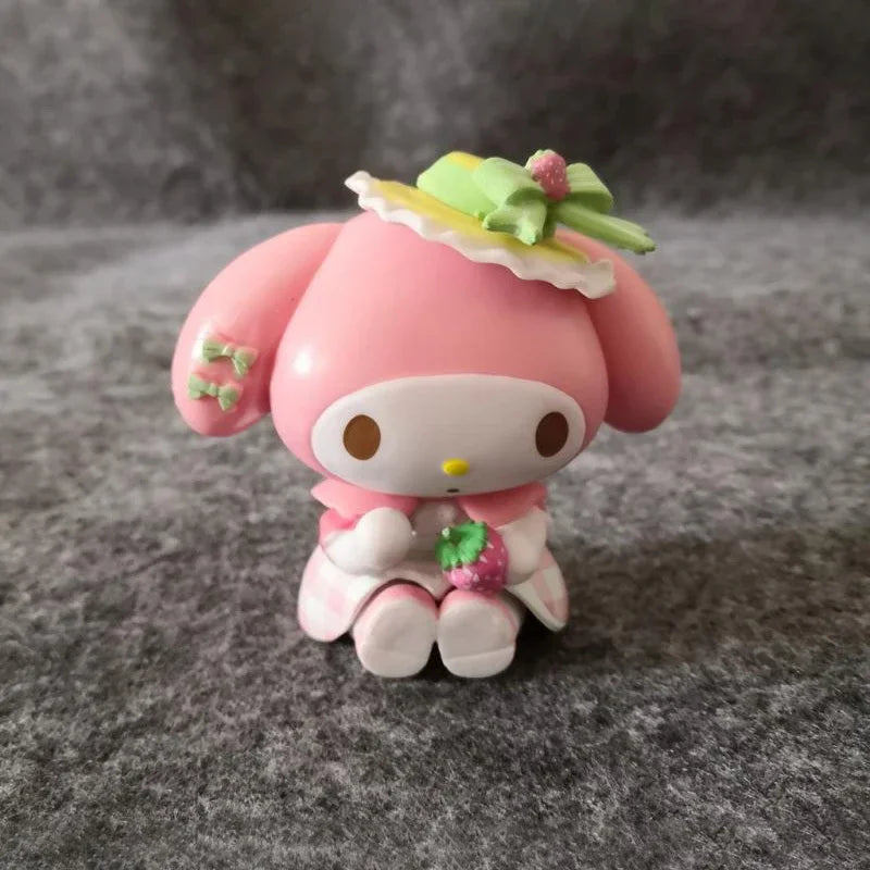 Sanrio Figures Collectibles My Melody Toys Kawaii Anime Doll Decorative Ornament Model Pink Doll Kids Christmas Gifts Friends