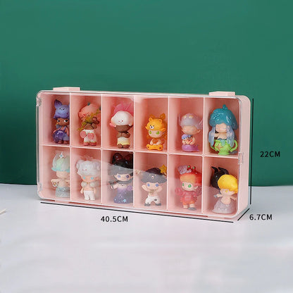 Pop Mart display box blind box shelf storage box doll transparent multi-grid dustproof acrylic storage cabinet