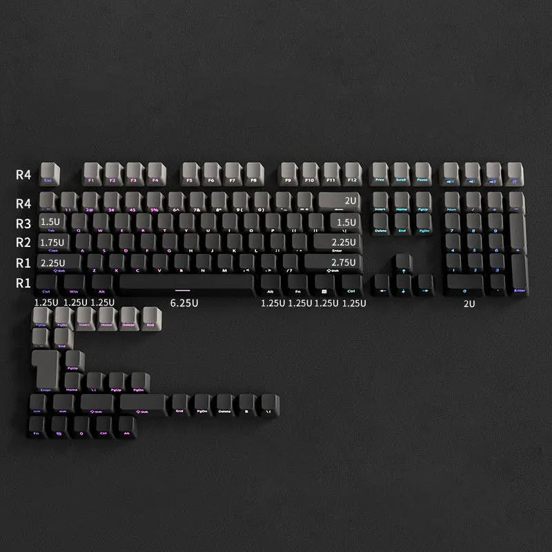 131 Keys Purple Gradient Keycaps Cherry Height PBT Thermal Sublimation DIY For 61 87 98 104 108 Keys Mechanical Keyboard