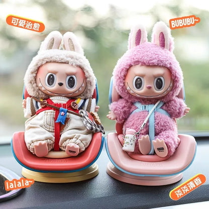 Labubu Compatible Safety Seat Model Ornaments Children'S Toys Trendy Toys Peripheral Car Ornaments Which Are Convenient Beautif