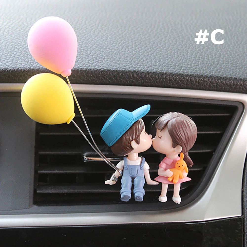 Boy Girl Couple Car Perfume Lovely Air Conditioning Aromatherapy Clip Cute Car Accessories Interior Woman Air Freshener Gift