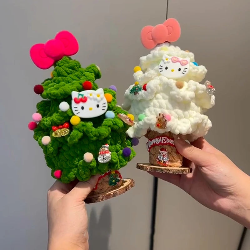 Sanrio Hello Kitty Christmas Tree Series Ornament Cute Cartoon Festival Scene Arrangement Desktop Decoration Xmas Gift Wholesale