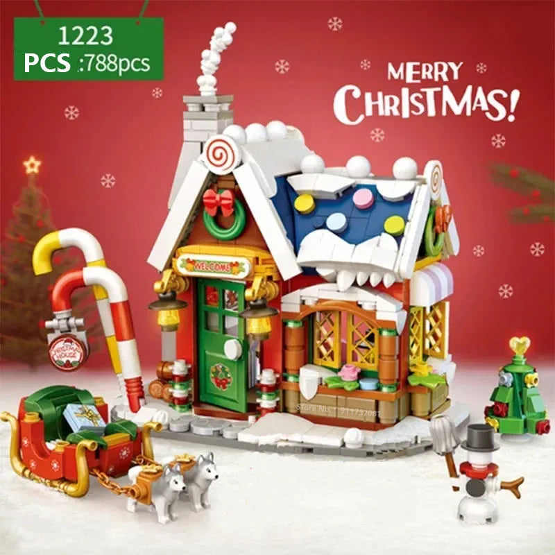 LOZ Christmas Building Block Toy Gift Box Navida Mini Blocks New Year Assembled Christmas Puzzle Assembly Model Decoration 1937