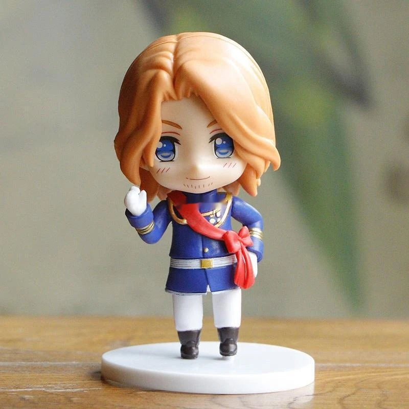 Anime Axis Powers Hetalia Feliciano Vargas Francis Bonnefoy World Star Pvc Action Figures 10cm Collection Model Child Toys Gift