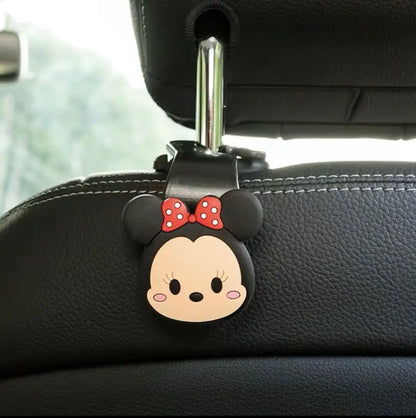 Cartoon Creativity Car Accessories Mickey Minnie Mouse Car Interior Decor Accessories Individuality Seat Hook Car Hook Kawaii