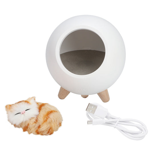 Cute Cat Night Light Little Pet House LED Night Lamp Bedroom Lighting Atmosphere LampWhite