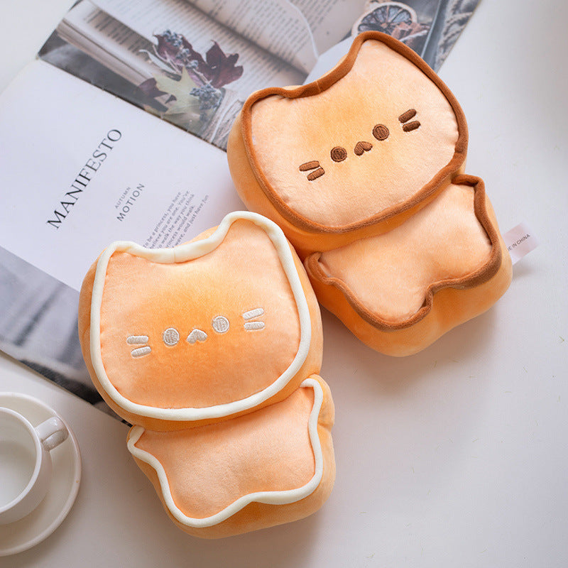 Cute Cartoon Butter Meow Biscuit Cute Funny Bread Plush Toy